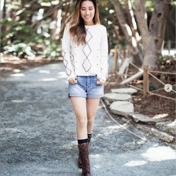 Organic Cotton Studded Cable Sweater - Picture 6 of 6